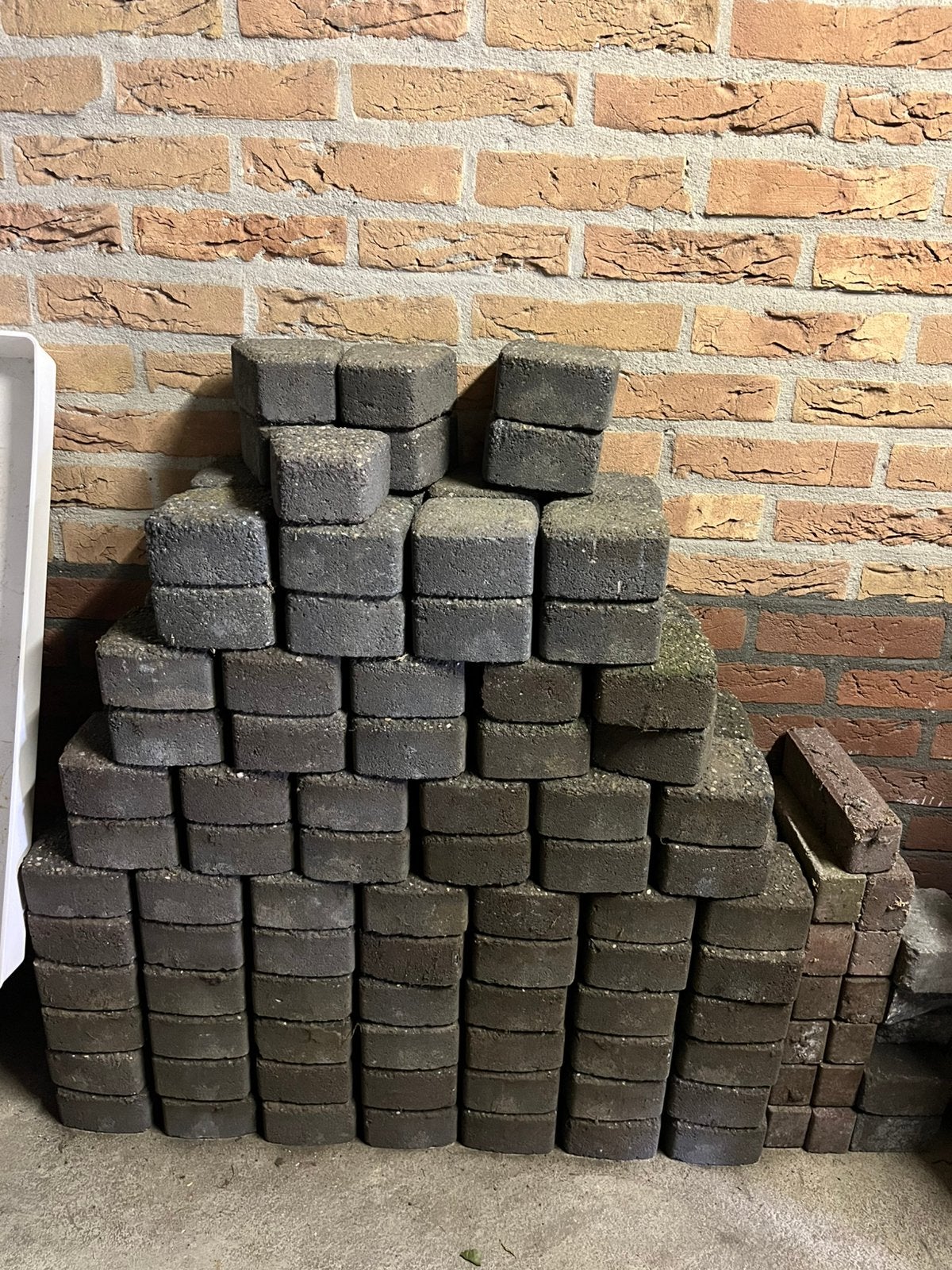 Gratis trommelstenen 11x11 cm, Tuin en Terras, Tegels en Klinkers, Ophalen, Gebruikt, Overige typen, Minder dan 5 m²