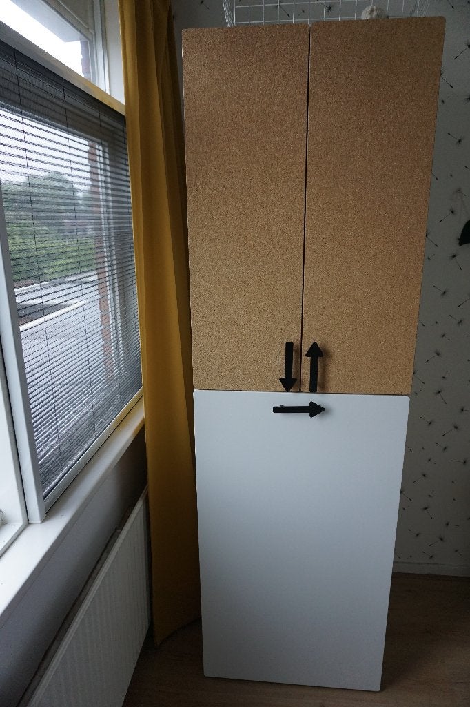 Kledingkast kinderkamer ikea smastad met prikborddeuren, Ophalen, Gebruikt, 50 tot 100 cm, Met lade(s)