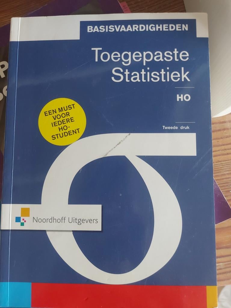 Toegepaste Statistiek - Zo goed als nieuw, Boeken, Ophalen of Verzenden, Beta, Zo goed als nieuw, HBO