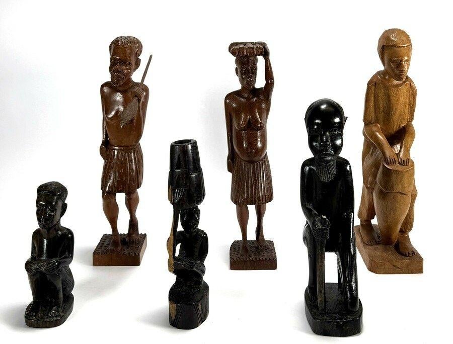 1459. Houten beelden, Afrika, eind 20e eeuw, Ophalen of Verzenden