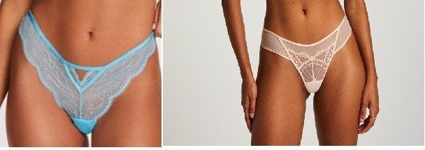 SETVOORDEEL! Hunkemöller; String + Cheekini; maat XL, Kleding | Dames, Ondergoed en Lingerie, Hunkemöller, Verzenden, Blauw, String