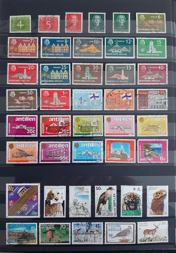 1 Kaart Postzegels Nederlandse Antillen Nr. 3, Ophalen, Gestempeld