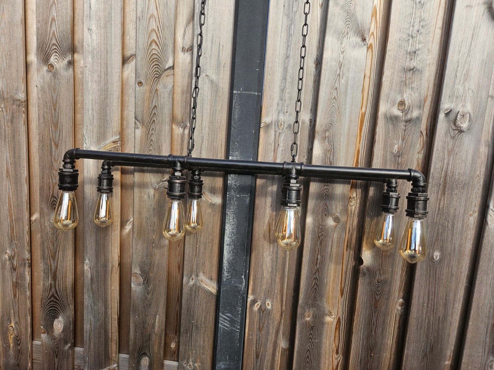 Industriële hanglamp van buizen - 100x25 cm