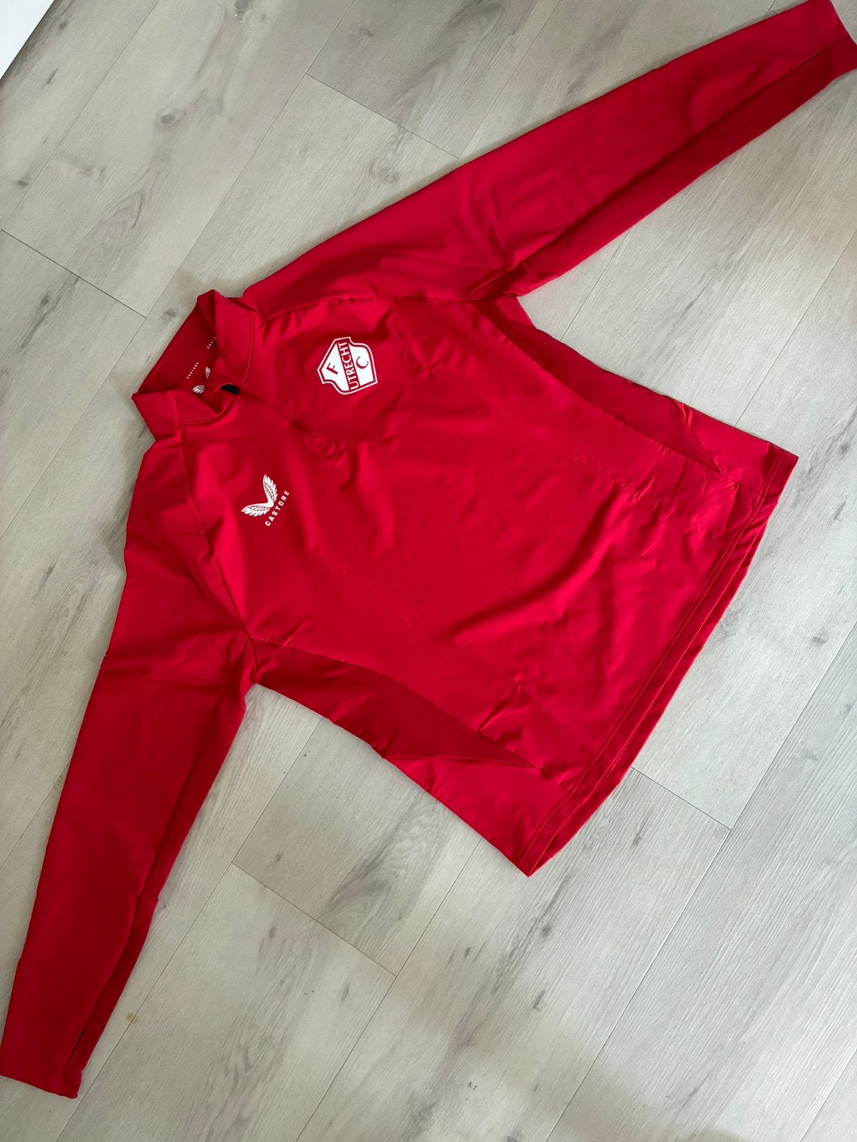 Origineel FC Utrecht 1/4 zip dames trainingstop maat 46, Nieuw, Ophalen of Verzenden, Rood, Maat 46/48 (XL) of groter