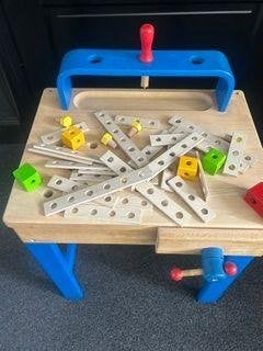 Houten speelgoedwerkbank, Kinderen en Baby's, Speelgoed | Houten speelgoed, Ophalen, Zo goed als nieuw
