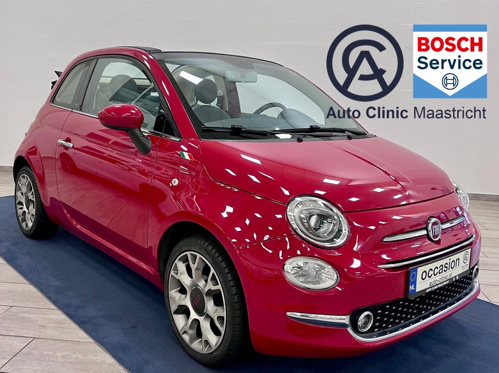 Fiat 500C 1.2 Lounge Cabrio | 4-Cilinder | Facelift | Climat, Auto's, Voorwielaandrijving, Stof, Gebruikt, 4 cilinders