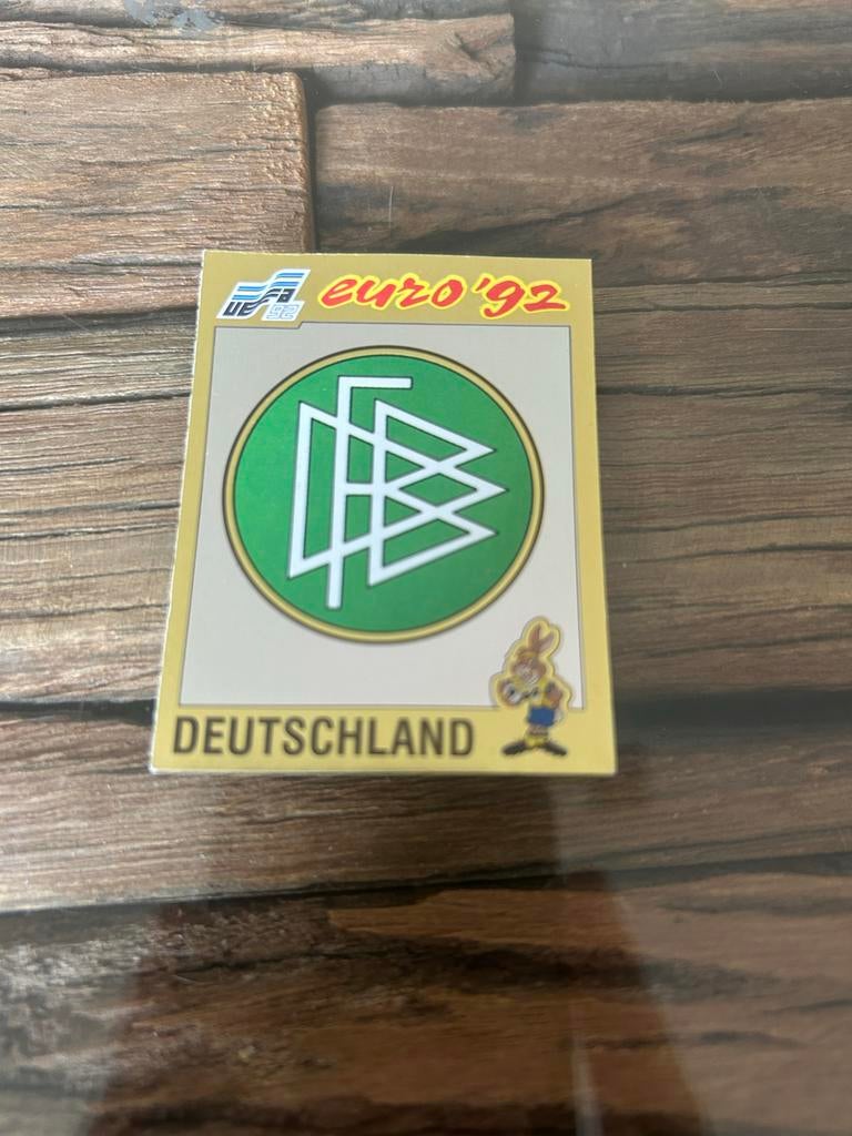 Panini Euro '92 Sticker Duitsland Voetbal, Ophalen of Verzenden, Zo goed als nieuw, Sport