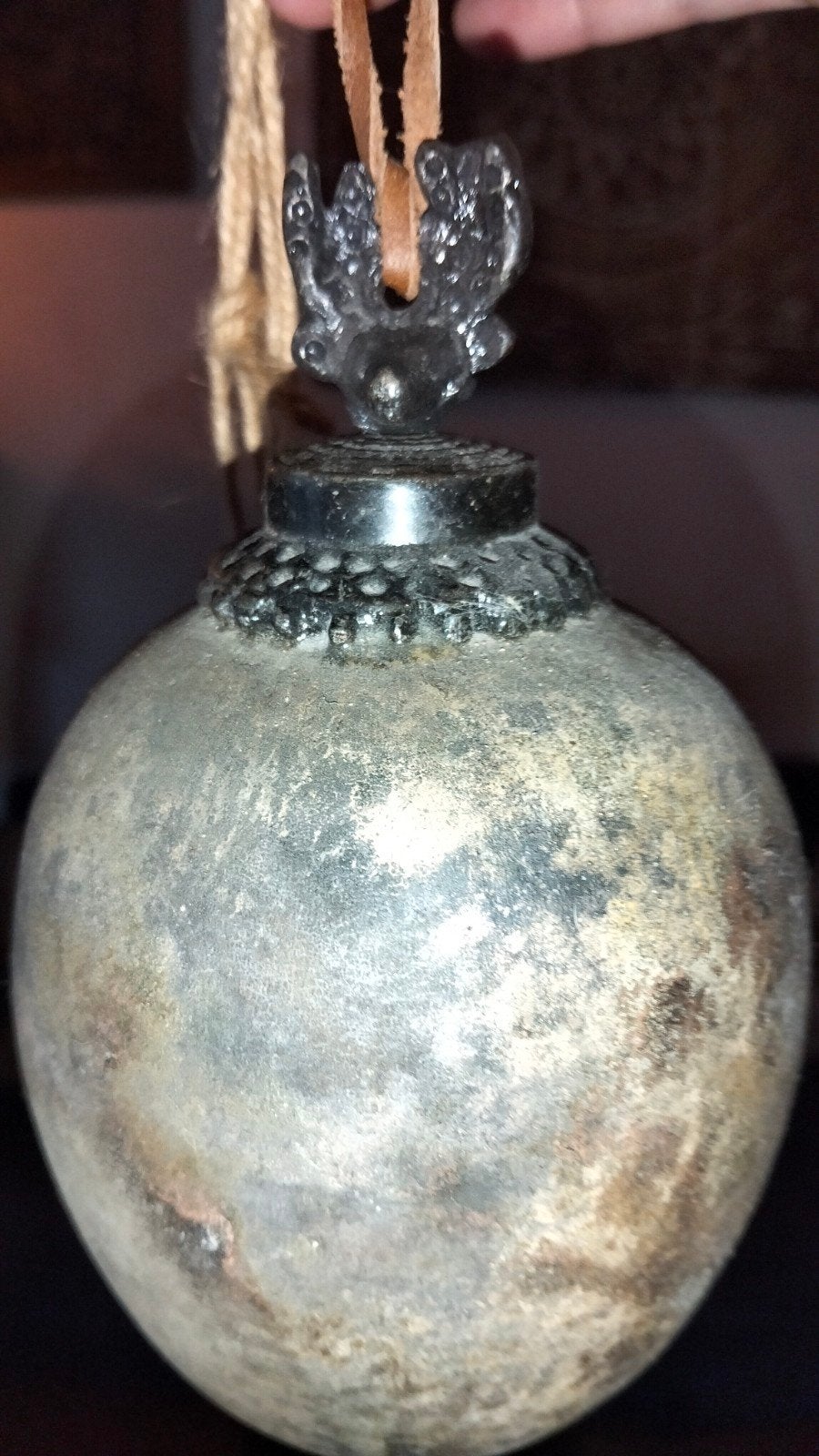 Leuk brocante zware hanger met hert erop, Gebruikt, ., Ophalen of Verzenden, .