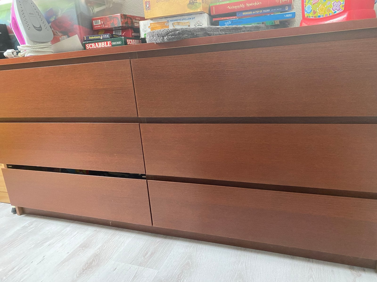 IKEA Malm ladekast - Bruin, 6 lades, Ophalen, Gebruikt, 100 tot 150 cm, 5 laden of meer