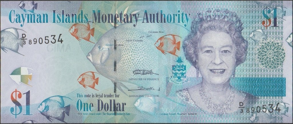 Cayman Islands 1 dollar 2010 UNC p.38c (# 351), Verzenden, Midden-Amerika, Los biljet