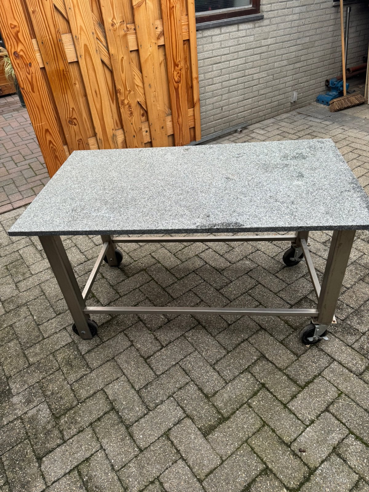 Tuintafel, Ophalen of Verzenden, Rechthoekig, Rvs