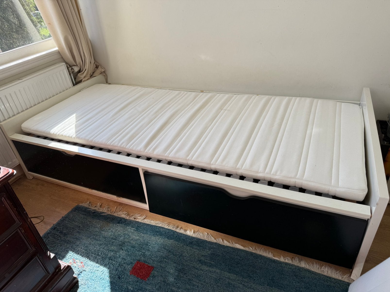 Gratis af te halen: IKEA bed ️, Ophalen, 90 cm, Eenpersoons, Wit