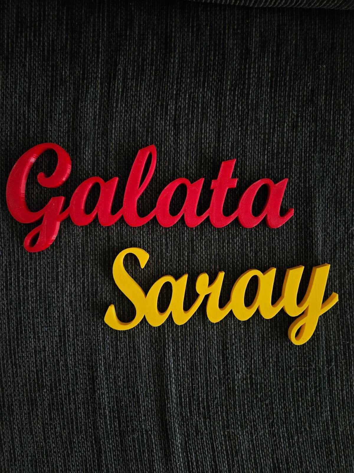 3D Geprinte Galata Saray in Rood Geel - 25x25x10cm, Handgemaakt, Gebouwen, Nieuw, Ophalen of Verzenden