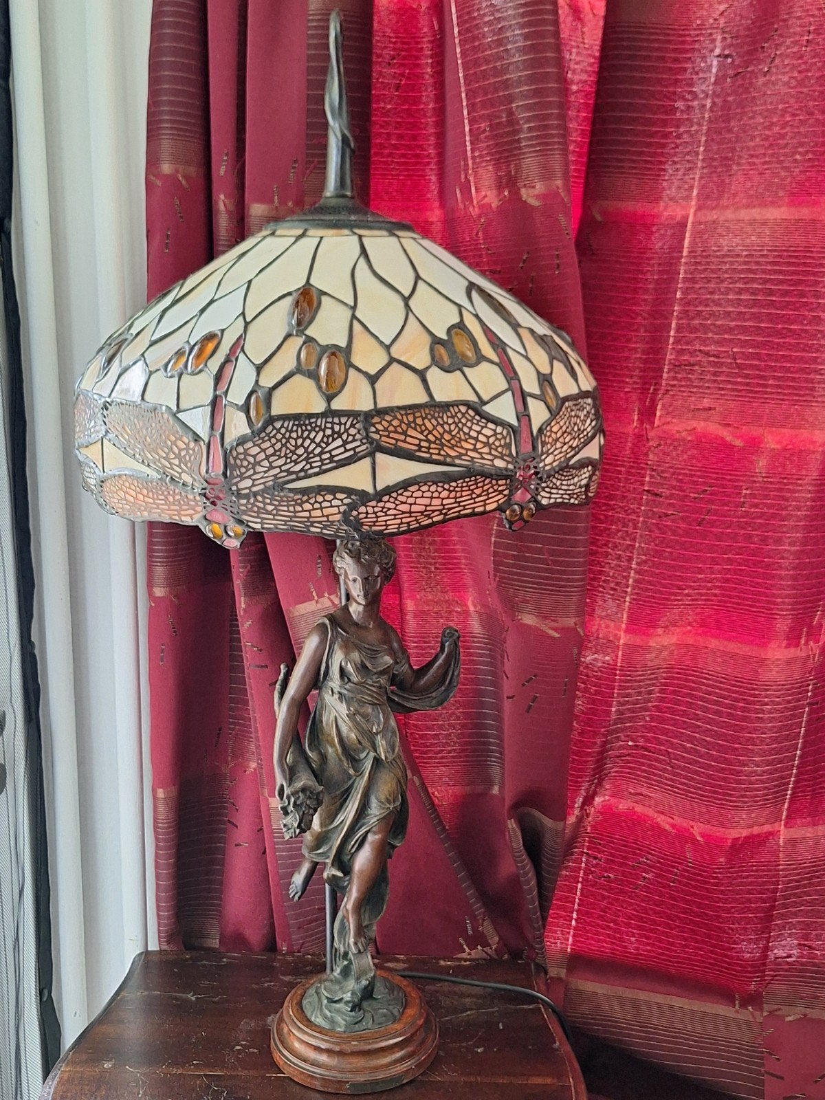 Grote Art Nouveau/  Tiffany tafellamp, Ophalen