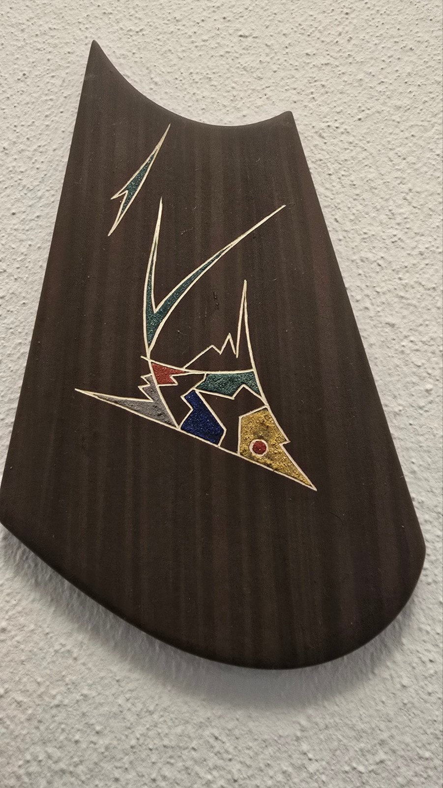 Vintage L'Ancora Kera-Teak wandbord vis - Mid Century Modern, Antiek en Kunst, Ophalen of Verzenden