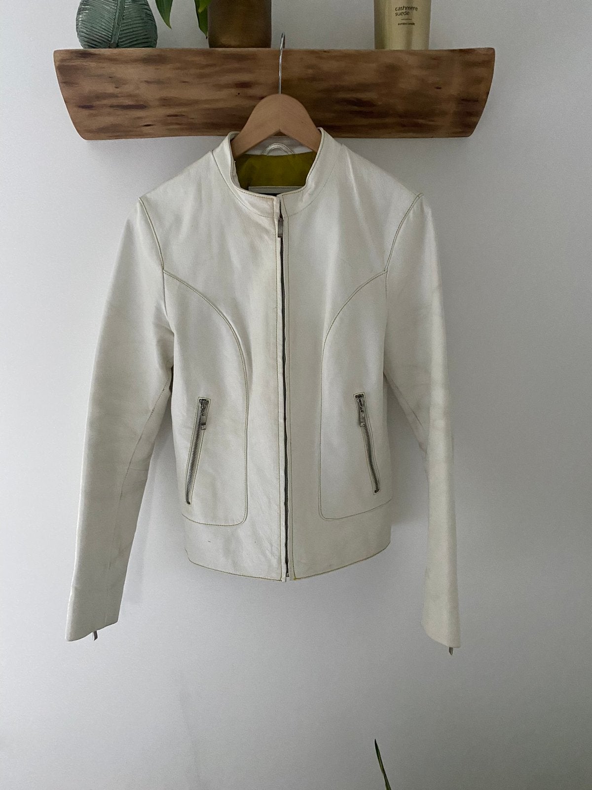 Witte leren jack maat L - Gipsy, Ophalen of Verzenden, Gedragen, Maat 42/44 (L), Wit