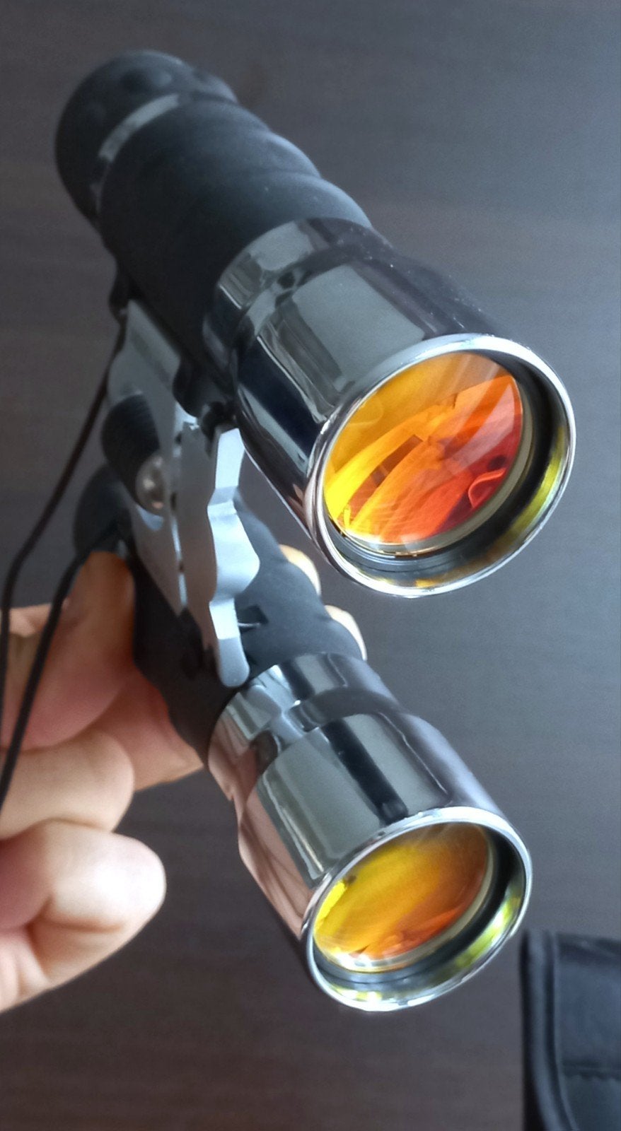 Verrekijker 1232  94M/1000M met vurig gele UV-reflexlenzen, Ophalen of Verzenden, Met hoes of tas