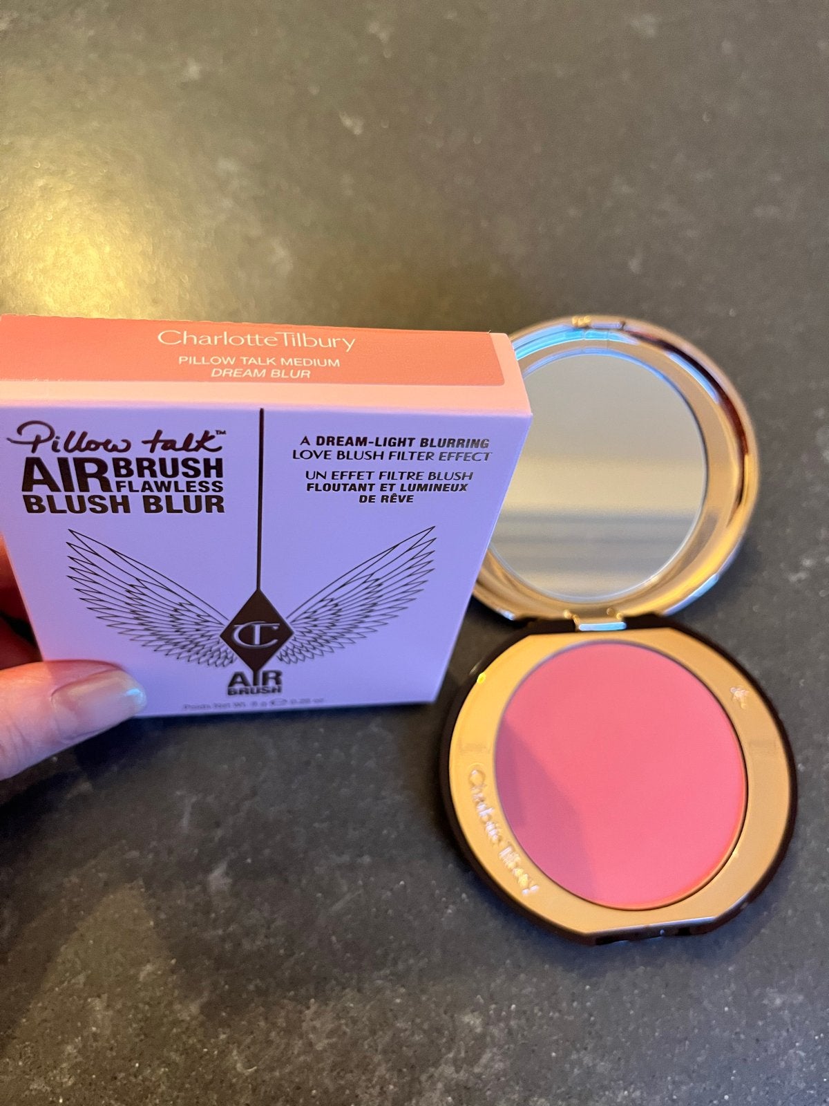 Charlotte Tilbury Pillow Talk Blur Blush, Wangen, Ophalen of Verzenden, Zo goed als nieuw, Make-up