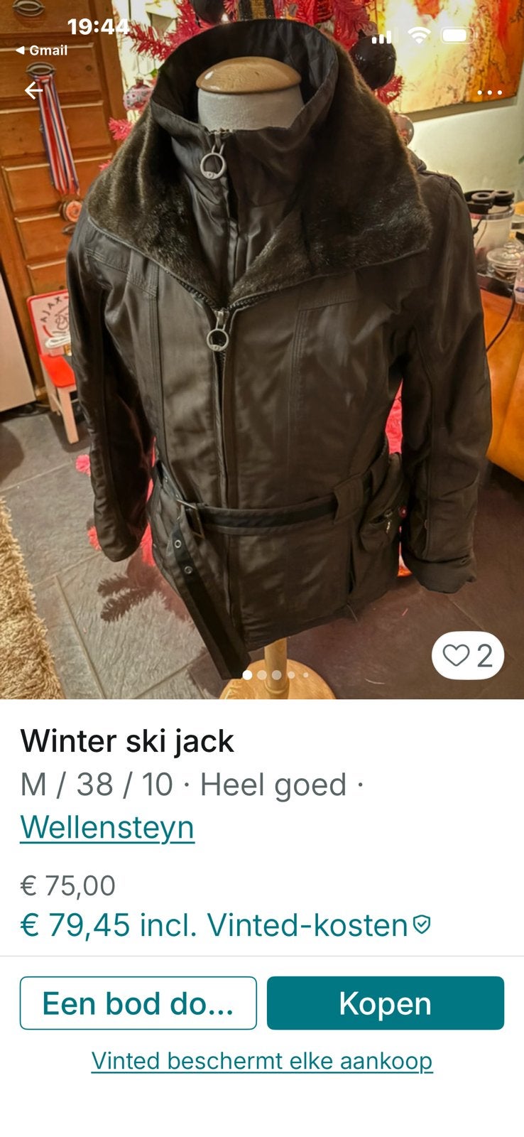 Wellensteyn winter/ ski jas, Ophalen of Verzenden, Zo goed als nieuw, Maat 38/40 (M), Groen