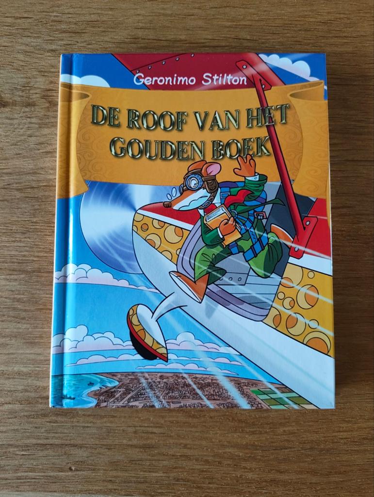 Geronimo Stilton - De roof van het gouden boek; z.g.a.n., Ophalen of Verzenden, Zo goed als nieuw, Fictie algemeen