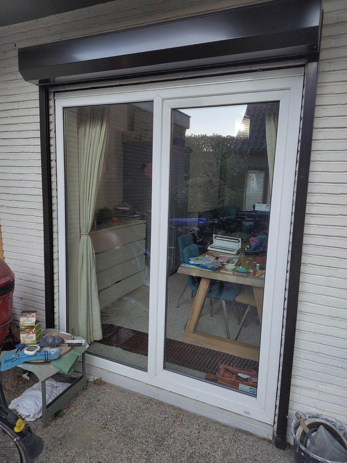 Schuifpui kunststof dubbel glas., Ophalen, Gebruikt, Overige typen, Schuifdeur
