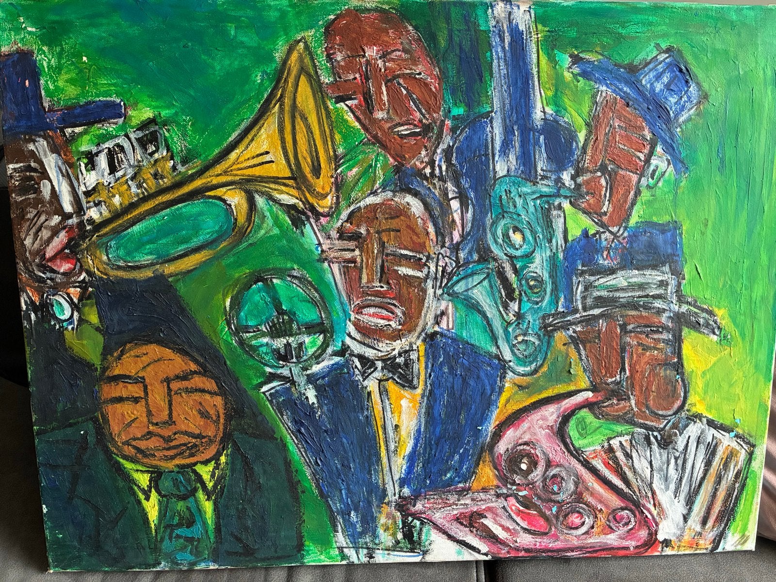 80x60 cm Schilderij op Canvas - Orkest, Ophalen of Verzenden