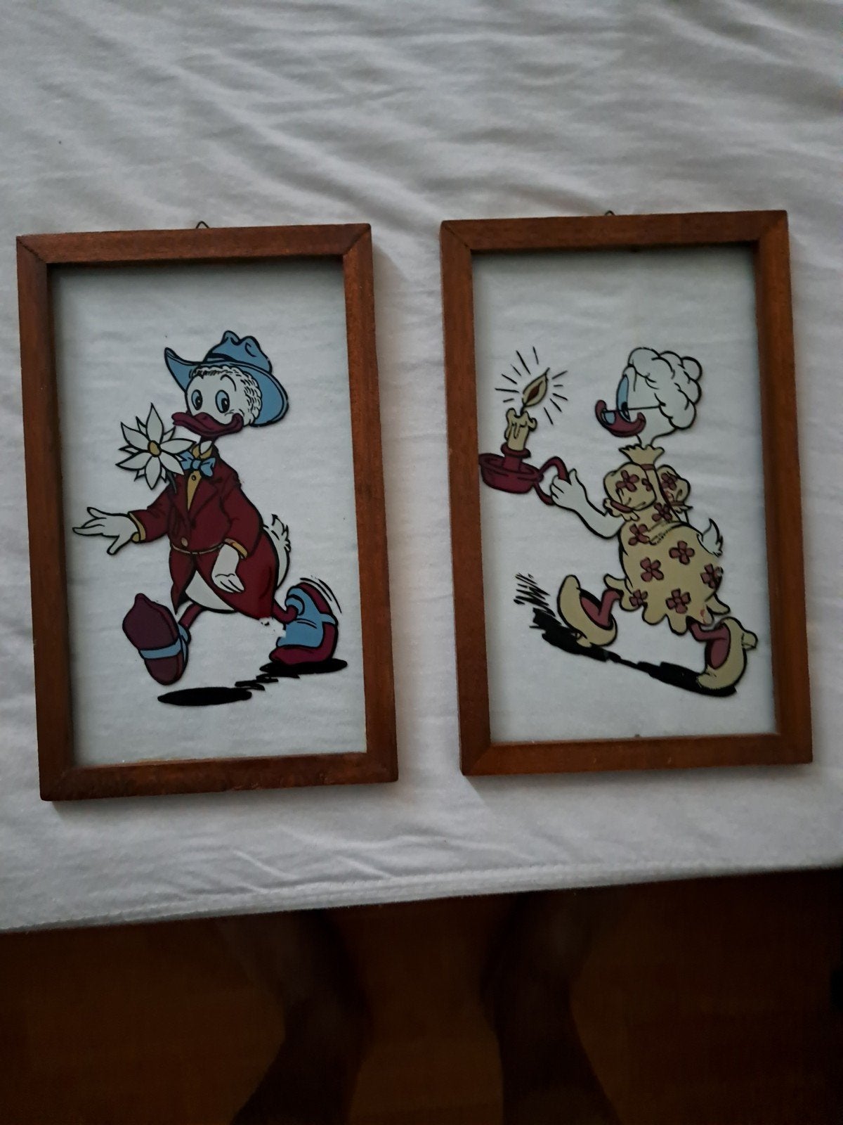 Oude Donald duck schilderijtjes, Huis en Inrichting, Woonaccessoires | Schilderijen, Tekeningen en Foto's, Ophalen, Minder dan 50 cm