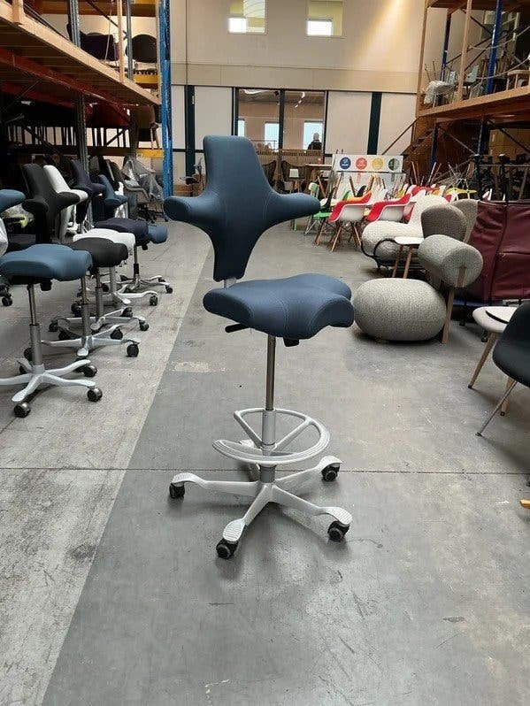 HAG Capisco 8106 Bureaustoel | Zithoogte 60-85cm |Blauw|Ring, Gebruikt, -, Blauw, -