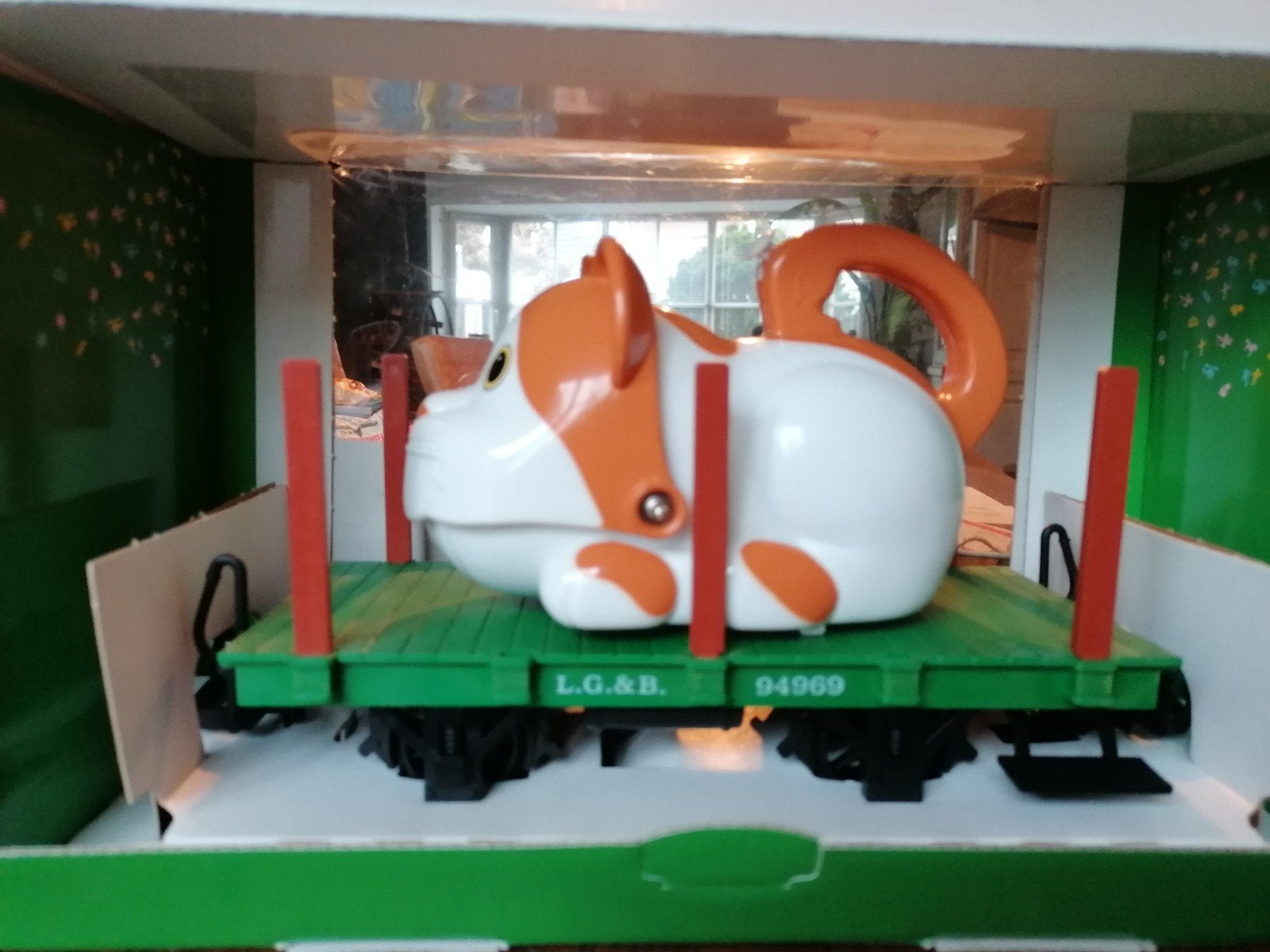 zeer mooie lgb toytrain wagon 94969 met zoeklicht in ovp, Gelijkstroom, Wagon, Ophalen of Verzenden, Zo goed als nieuw