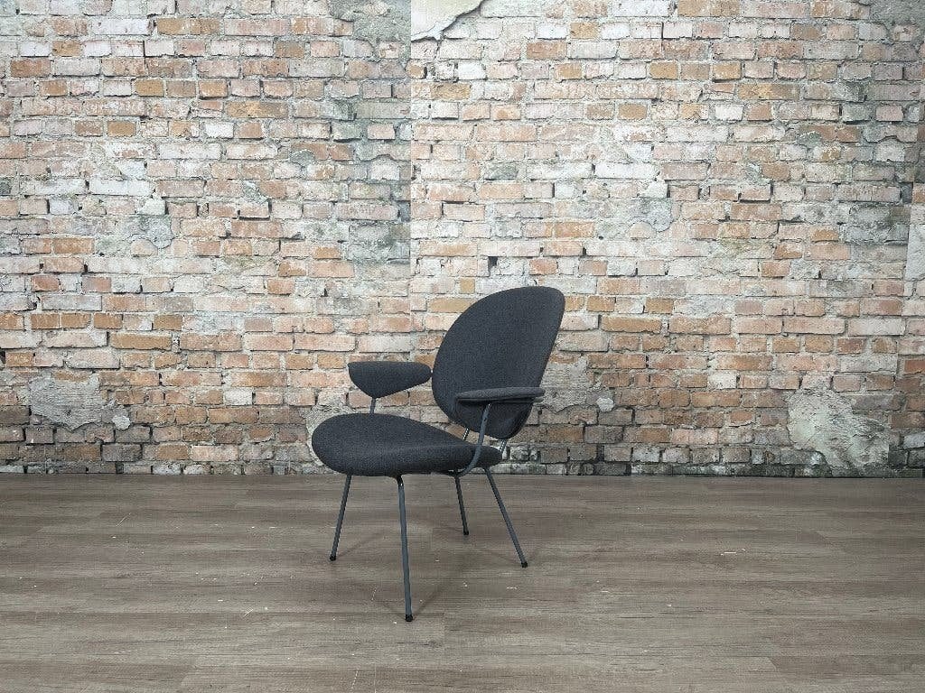 Gispen Kembo 302 Easy Chair – Antraciet | W.H. Gispen, Ophalen, Minder dan 75 cm, Design, Zo goed als nieuw