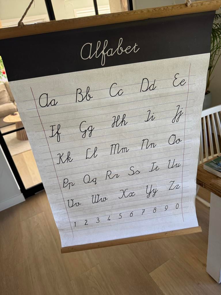Vintage Alfabet Rolkaart - Decoratief & Educatief, Ophalen, Overige thema's