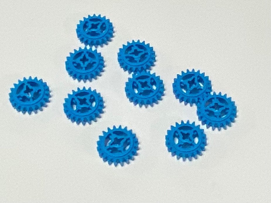 Partij 10x nieuwe donker azure Lego Technic tandwielen, Overige thema's, Lego, Nieuw, Ophalen of Verzenden