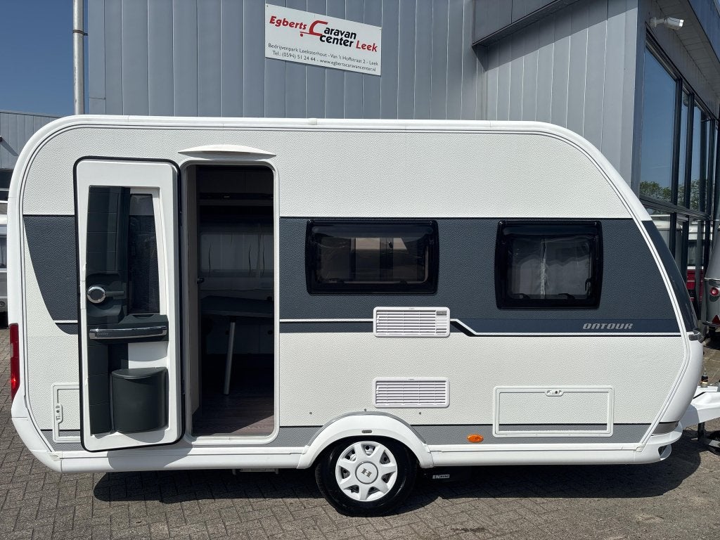 Hobby On Tour 390 SF Mover/Dorema luifel, Caravans en Kamperen, Caravans, Hobby, Bedrijf, Treinzit, Schokbreker
