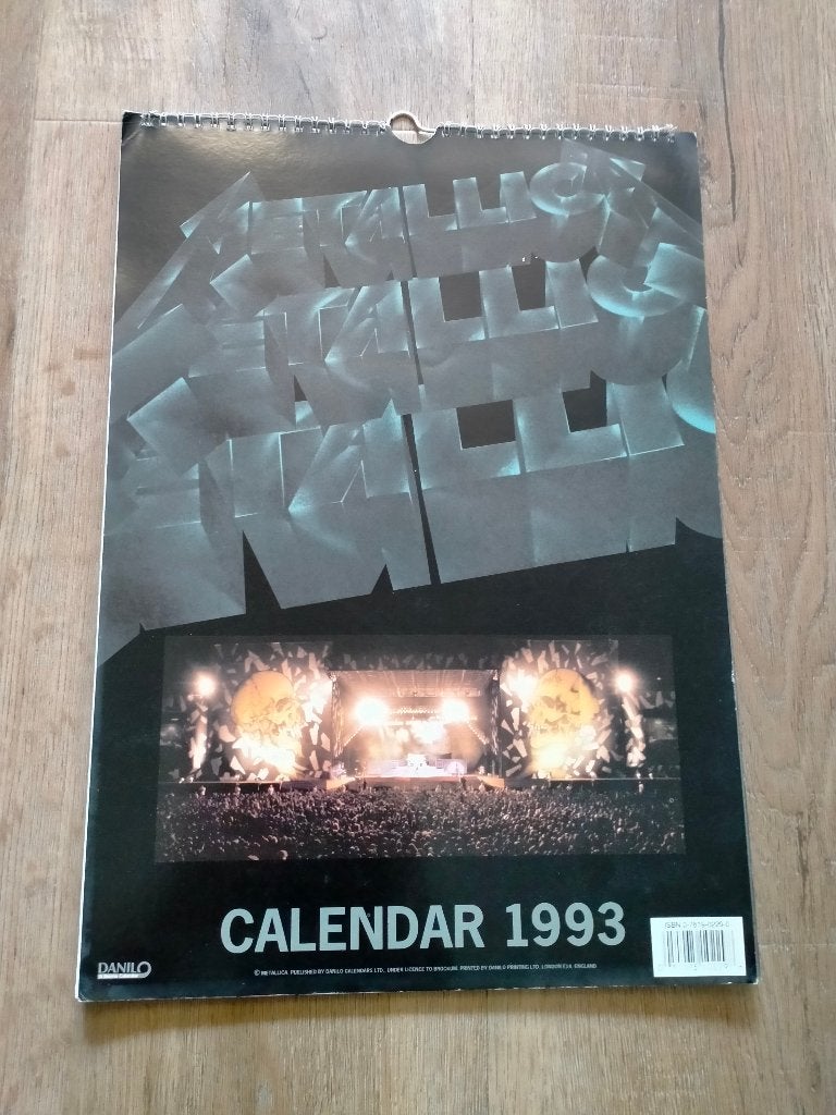 Metallica 1993 vintage kalender muziek hardrock metal, Verzenden, Gebruikt, Boek, Tijdschrift of Artikel