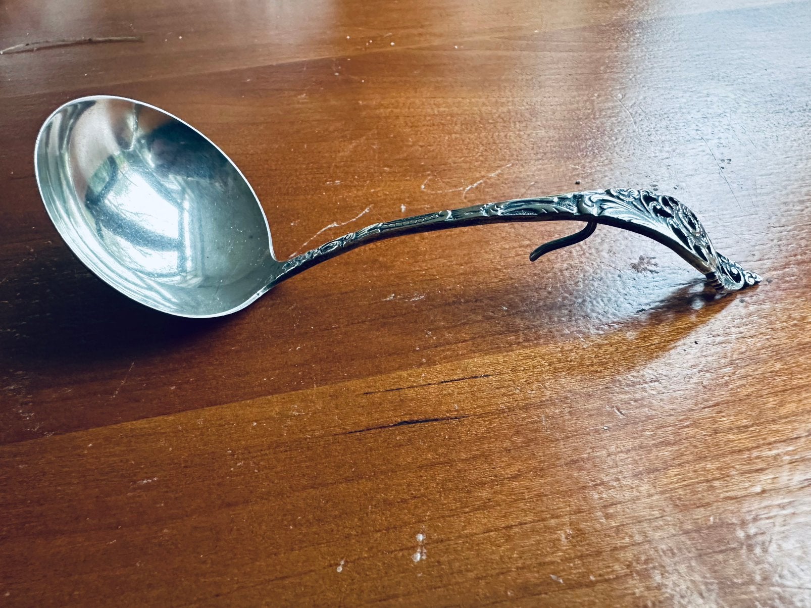 Antieke Zilveren Roomlepel met Haakje gebr Huisman, Antiek en Kunst, Ophalen of Verzenden, Zilver