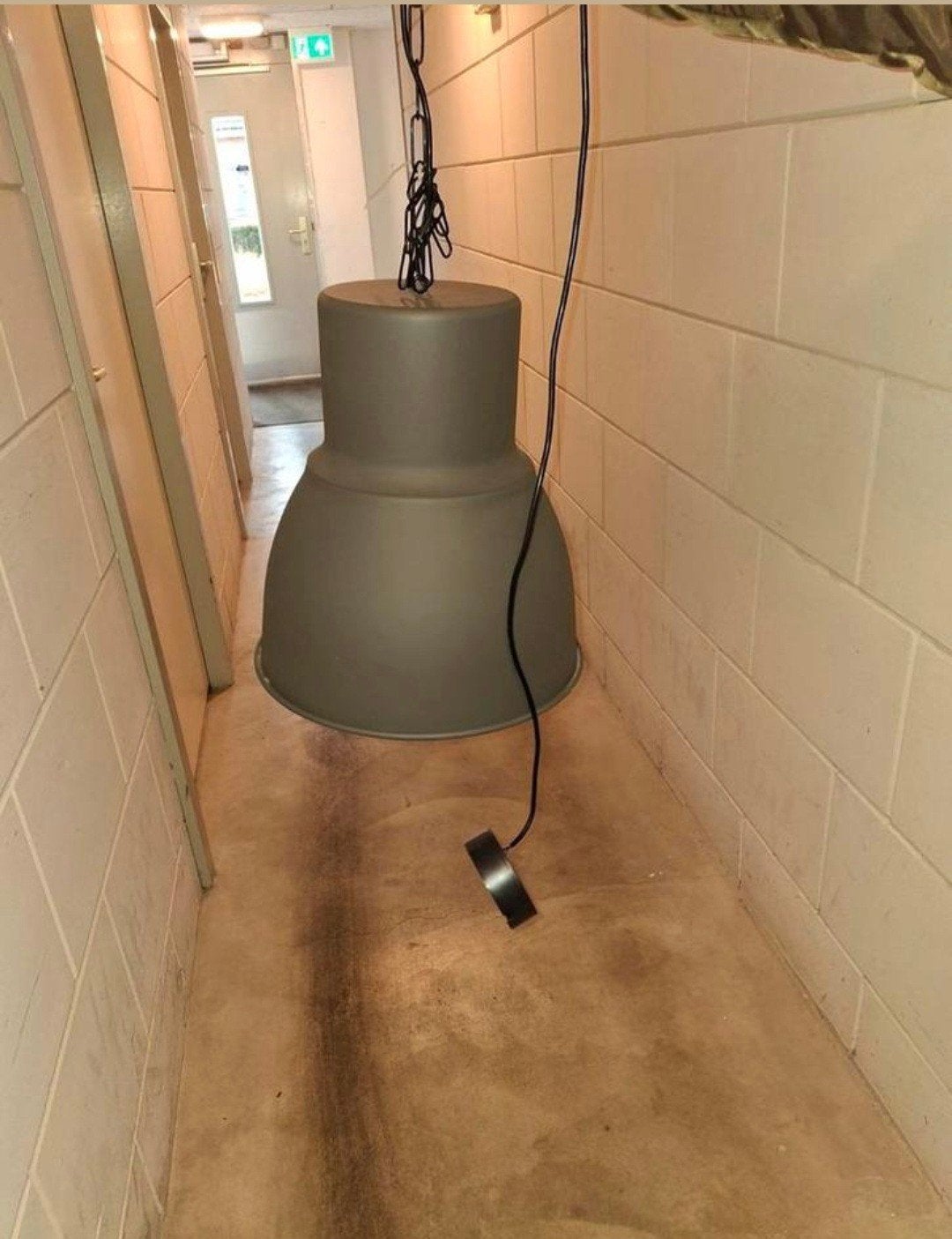 Grijze hanglampen 2 stuks, Ophalen of Verzenden, Zo goed als nieuw, Metaal