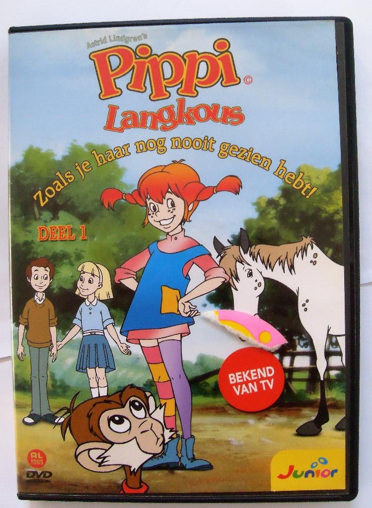 Pippi Langkous - tekenfilm - deel 1 (origineel dvd), Cd's en Dvd's, Dvd's | Tekenfilms en Animatie, Europees, Tekenfilm, Alle leeftijden