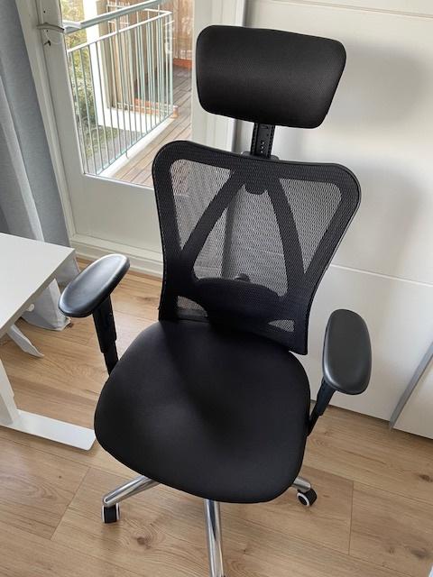 Bureaustoel Ergonomisch, Huis en Inrichting, Bureaustoelen, Ophalen, Gebruikt, Zwart, Bureaustoel
