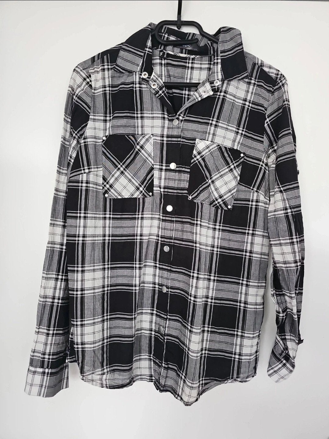 Geruite Blouse, Ophalen of Verzenden, Zo goed als nieuw, Maat 38/40 (M), Grijs