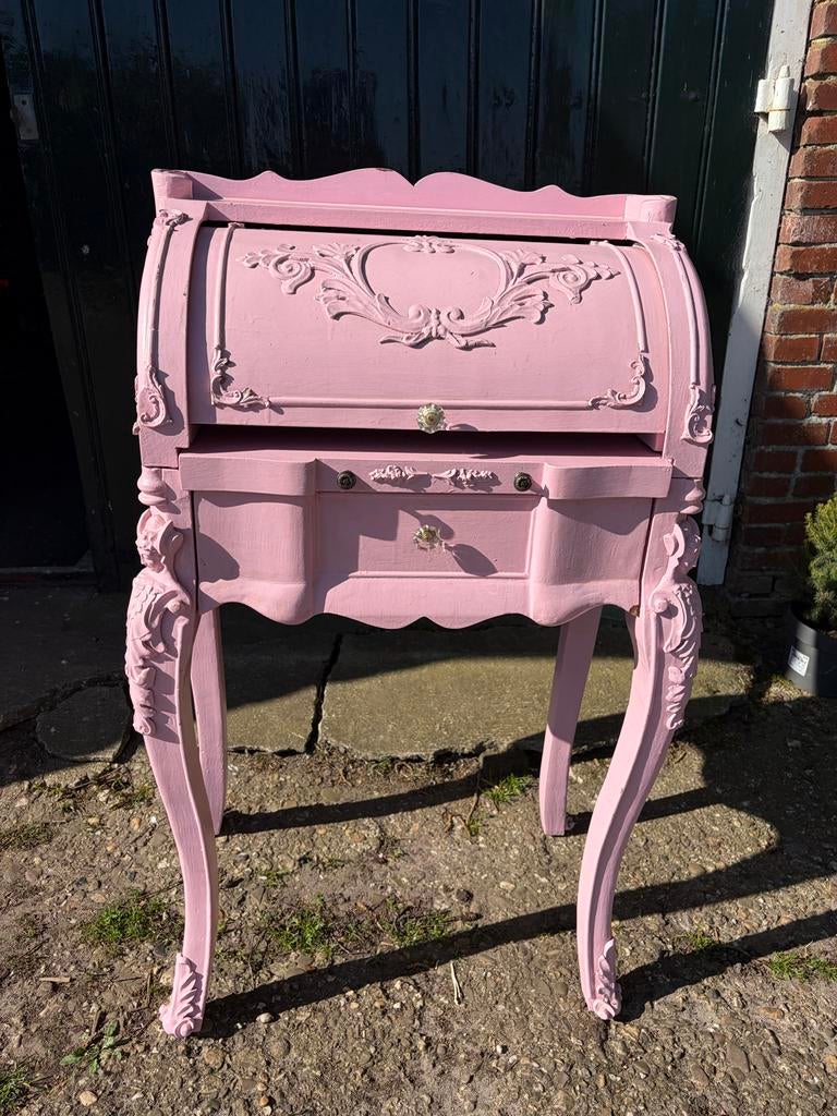 Prachtig roze secretaire / kinderbureau voor meisjes, Huis en Inrichting, Bureaus, Ophalen, Gebruikt, Roze, Secretaire