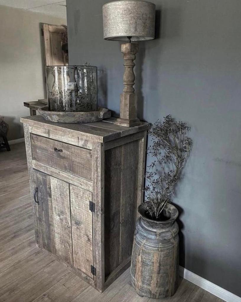 ~Stoer Sober Landelijk Houten Wandkast/Ladenkast~, Ophalen of Verzenden, Nieuw