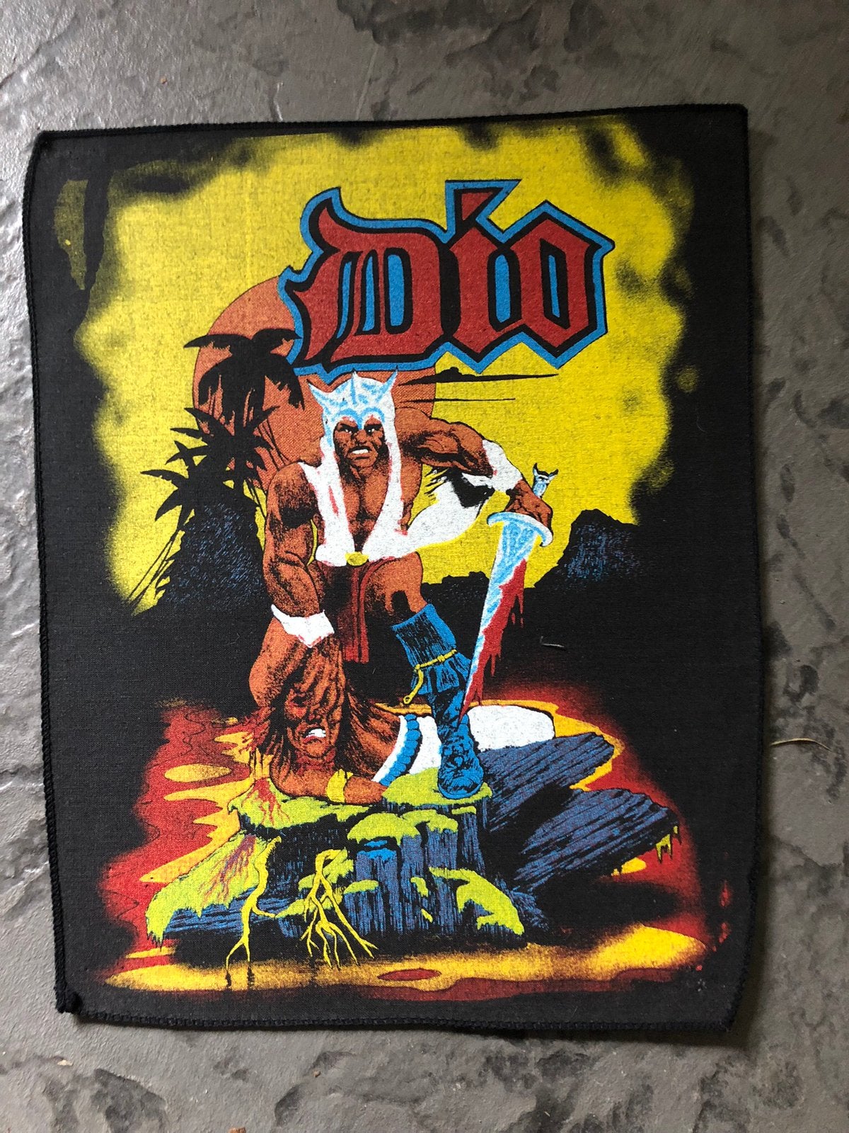 Dio Warrior  1980 vintage back patch . Ronnie james dio, Ophalen, Zo goed als nieuw, Gebruiksvoorwerp