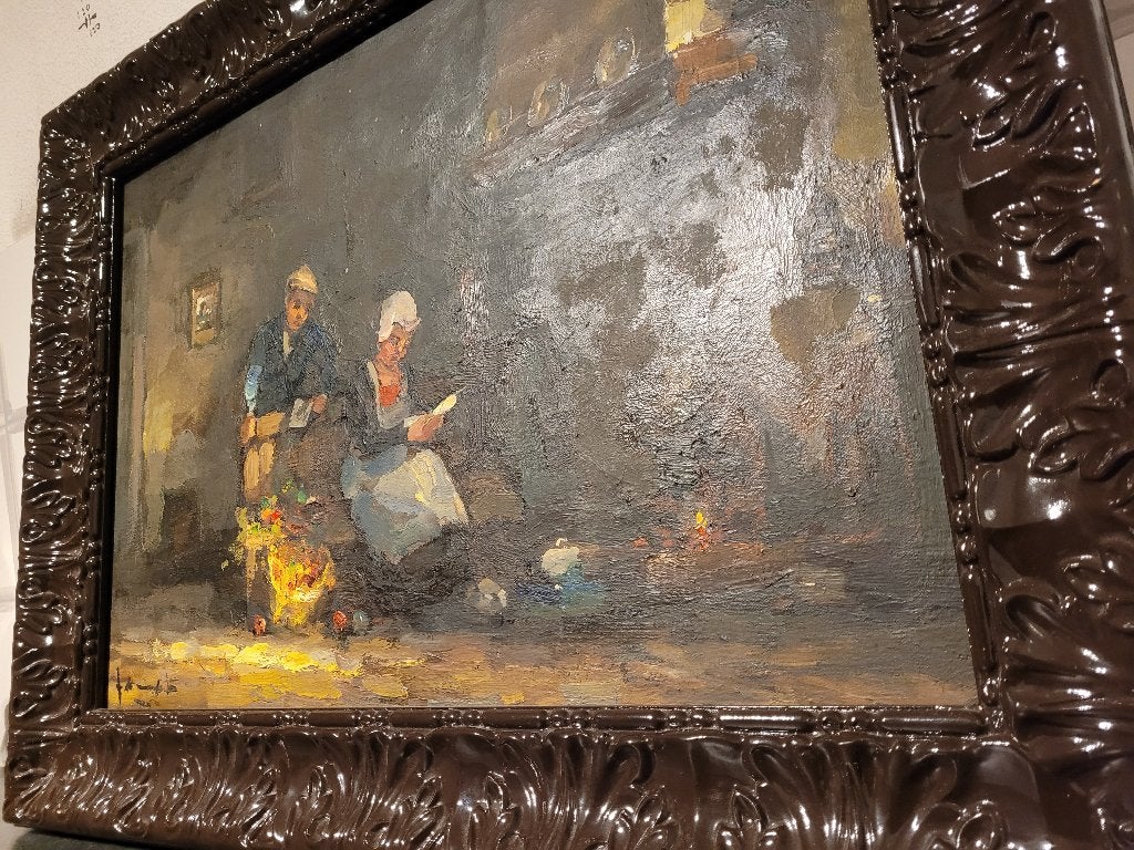 olieverfschilderij, Antiek en Kunst, Kunst | Schilderijen | Klassiek, Doek, Portret of Personen, Ophalen of Verzenden, Olieverf