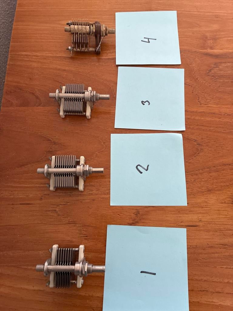 4x Variabele Condensatoren voor Radio of Elektronica, Ophalen of Verzenden, Gebruikt