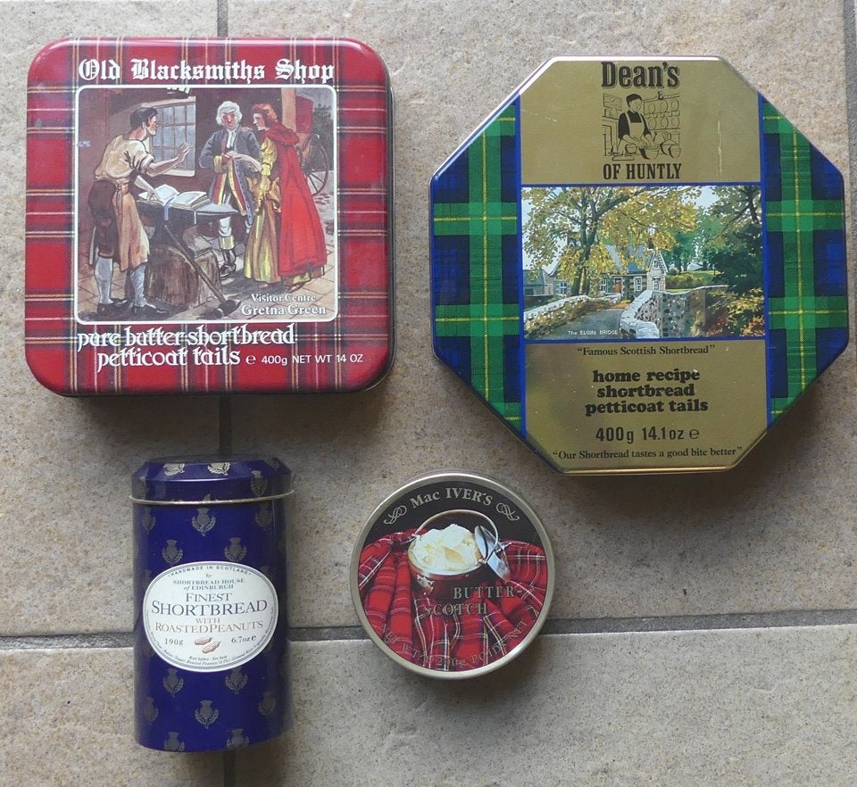 Schotse blikken Schotse ruit Gretna Green Schotland MacIvers, Ophalen of Verzenden, Gebruikt, Koek(jes)