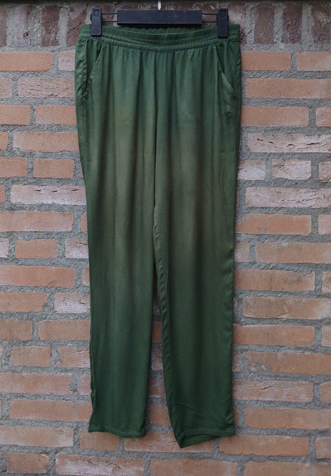 Groene boho / hippie / Indy / Goa zomer broek M / 38, Kleding | Dames, Maat 38/40 (M), H&M, Ophalen of Verzenden, Zo goed als nieuw