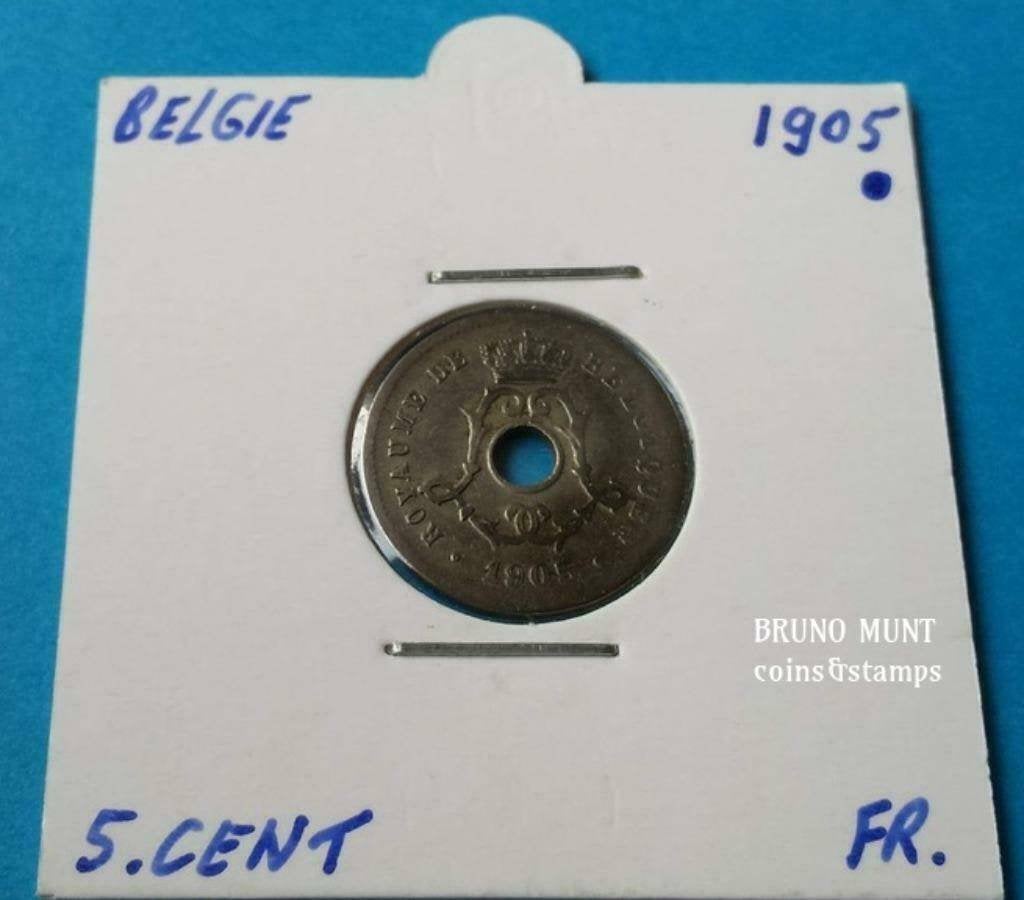 België 5 centimes - 1905 Fr., Verzenden, Overig, Losse munt