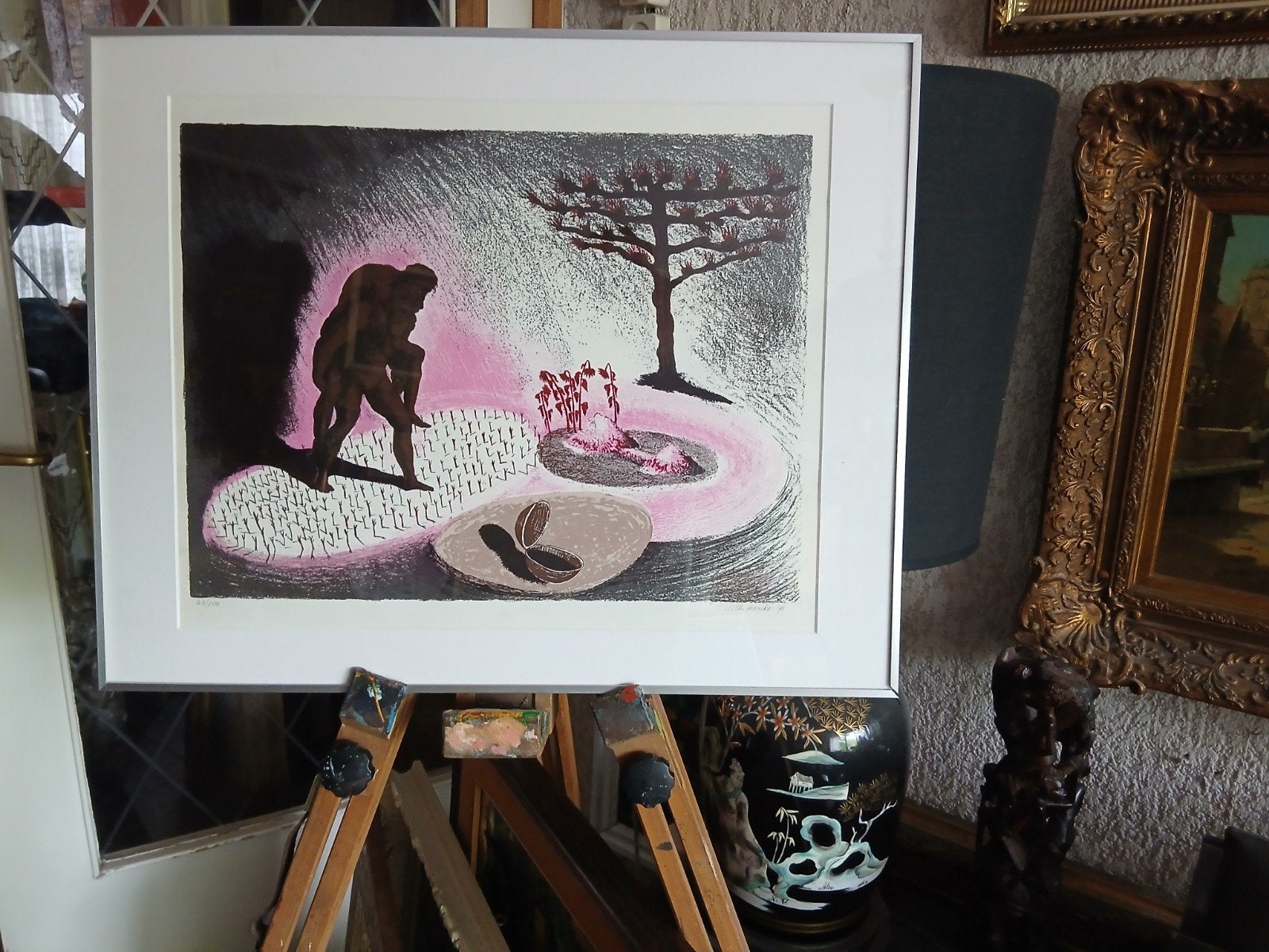 Gesigneerd en genummerd kunstwerk Sjef Henderickx Schiedam, Antiek en Kunst, Kunst | Etsen en Gravures, Genummerd, Gesigneerd