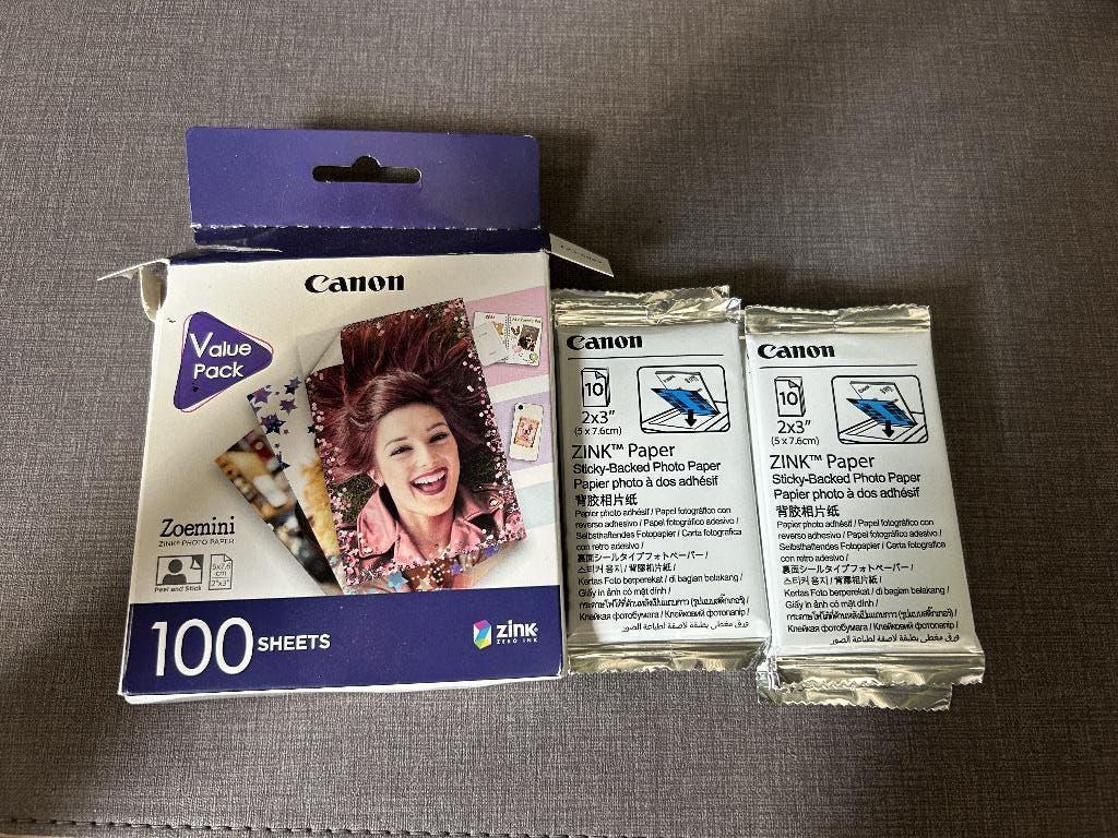 90 stuks Canon Zoemini ZINK Fotopapier (5 x 7.6 cm) - NIEUW, Nieuw, Ophalen of Verzenden, Zink papier, Canon
