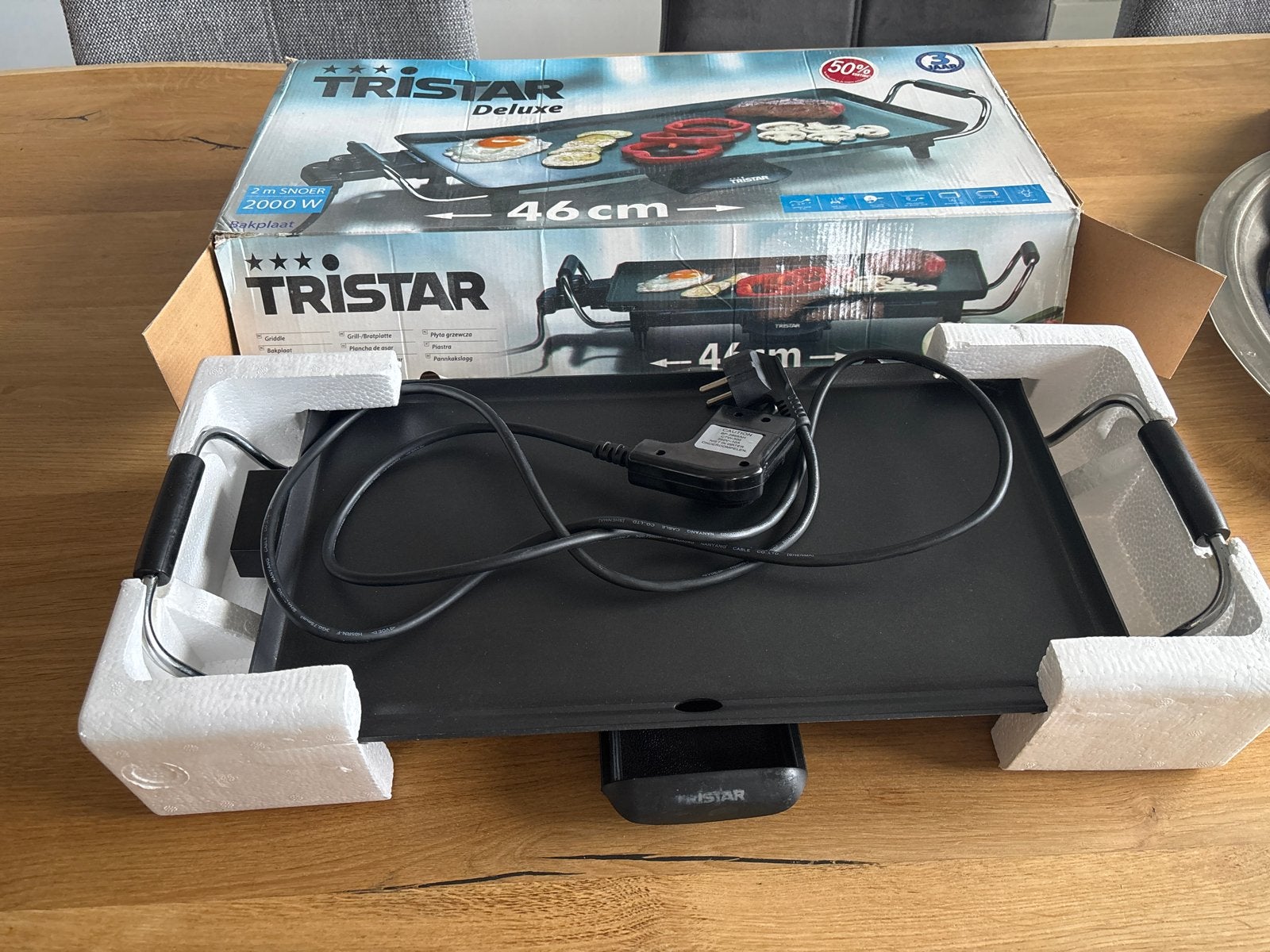 Tristar Deluxe Bakplaat, Ophalen, Nieuw, Tafelgrill